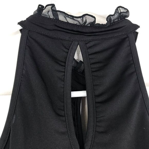 Boston Proper Sleeveless Ruffle Front Blouse - Picture 7 of 11